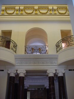 plaster cornice and
                  columns