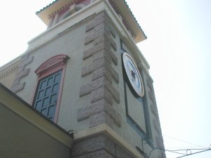 Fake stone quoins are hand sculptured cement