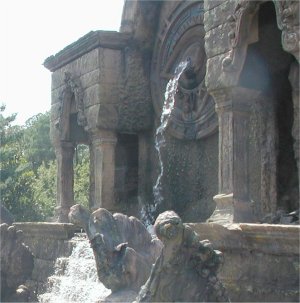 Temple is made to look like cut stones