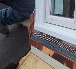 Counter flashing a slate roof