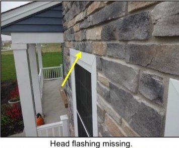 No flashing over window.