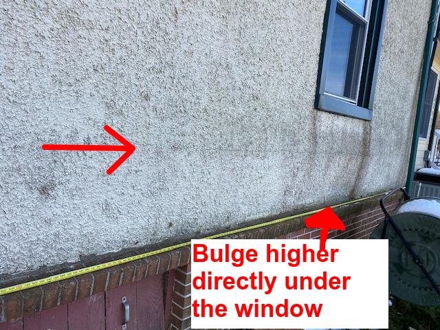 Bulge under leaky window