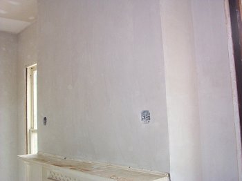 Outside corners on this historic plaster fireplace