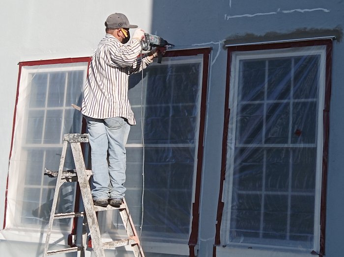 Stucco texture repairs in California