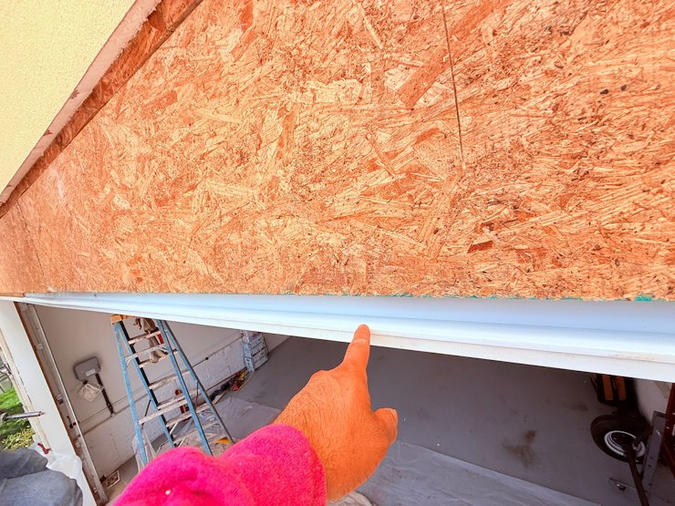 A metal flashing over the jamb.