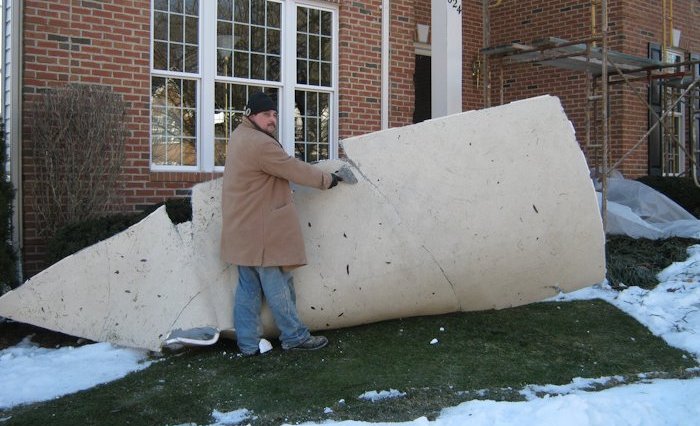 a circular saw blade with a large radius