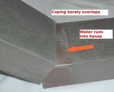 The coping is a large water funnel