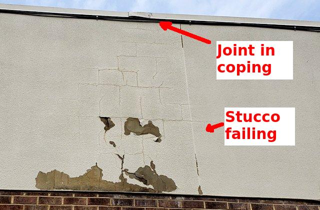 I can't do the stucco unless the coping is replaced