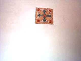 Tile inlays I did in the plaster