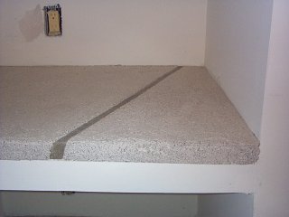 faux granite shelves
