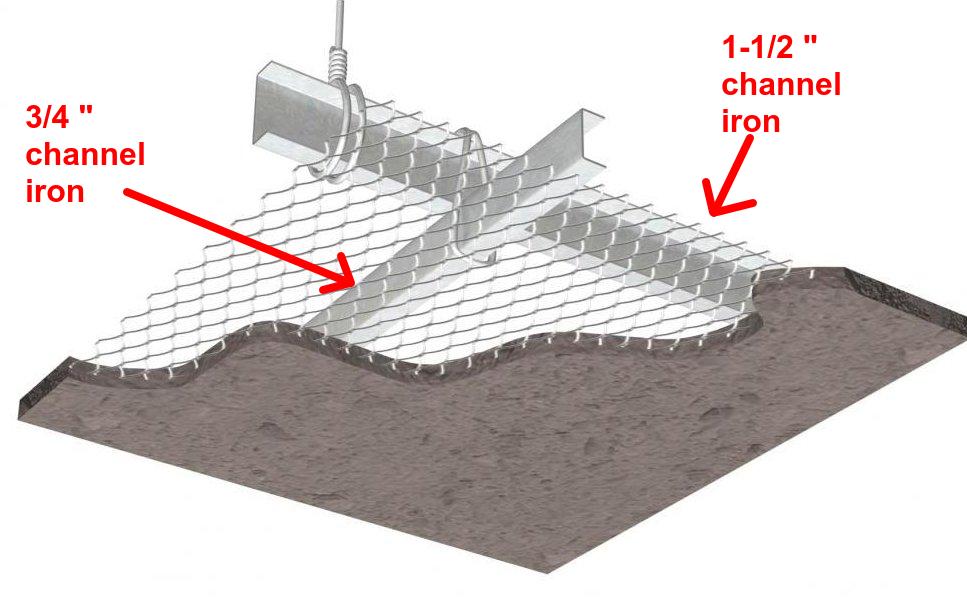 suspended channel iron ceiling