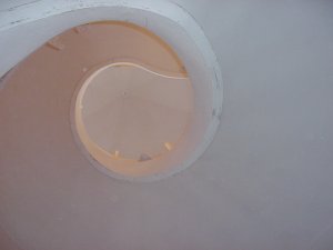 spiral plaster stairway