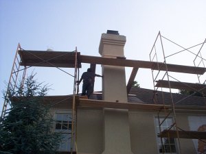 stucco
                chimney