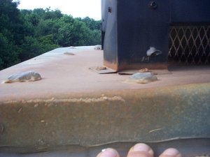 Metal cap
                on chimney