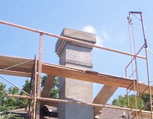 stucco
                chimney cap