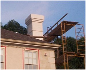 stucco
                chimney