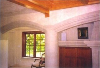 Ornamental plaster faux limestone