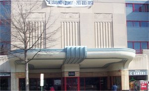 art-deco
                style stucco canopy