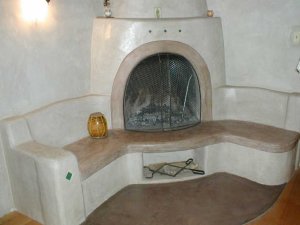 Stucco
                    fireplace