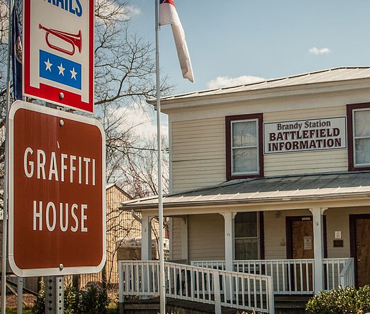 Historic plaster is conserved at the Graffiti House in Brandy Station , Virginia.