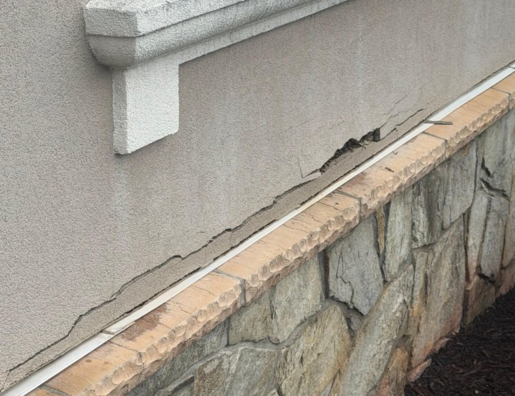 Badly deteriorated metal lath on this exterior stucco installation.