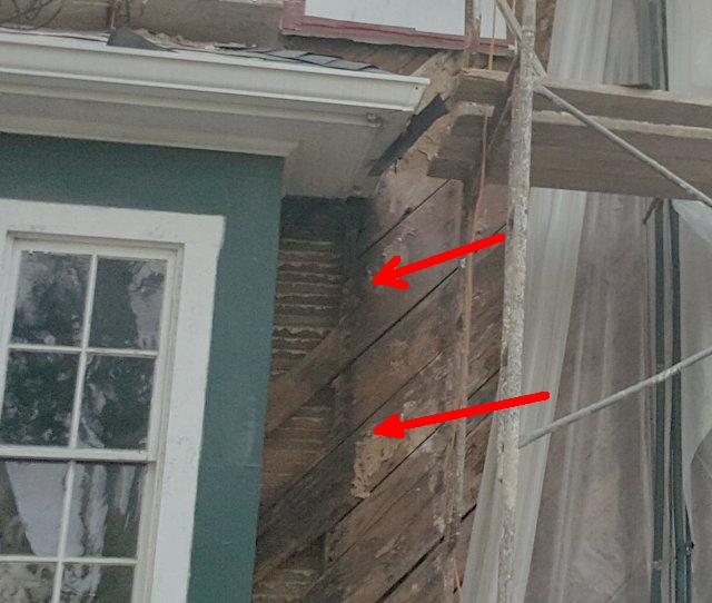Lack of flashing causes rot in this stucco in Chevy Chase, Maryland