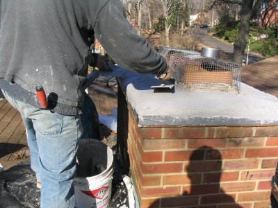 coating deteriorated chimney cap