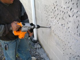 chipping paint off
                                    block