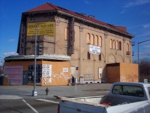 stucco on
                        Tivoli theater Washington DC